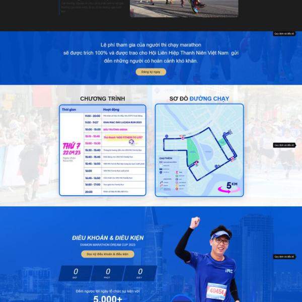 Theme WordPress giải chạy marathon