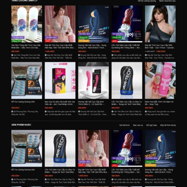 Theme WordPress đồ chơi tình dục người lớn, bcs 18