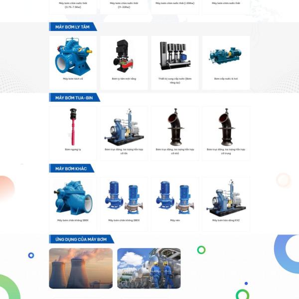 Theme WordPress bán máy bơm nước