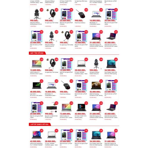 Theme WordPress bán máy tính 2