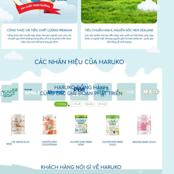 Theme WordPress bán sữa 2