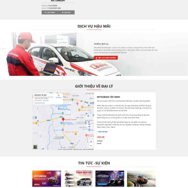 Theme WordPress bán xe misimishi 2