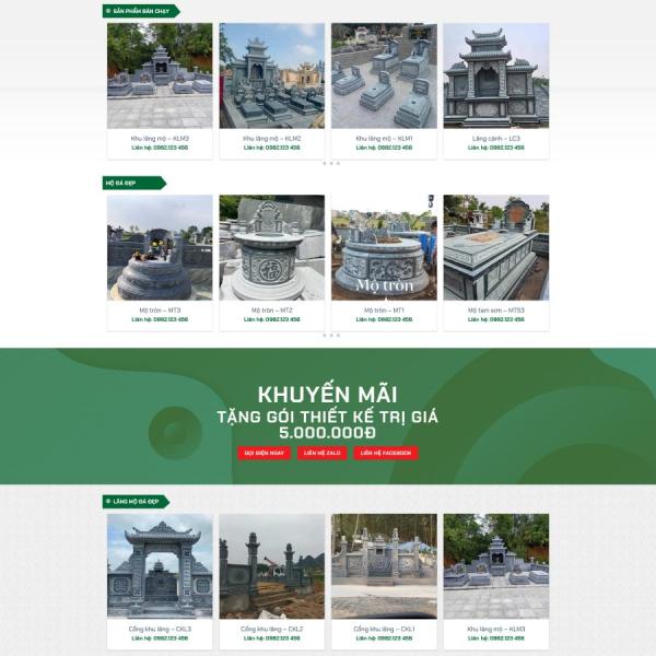 Theme WordPress lăng mộ đá 2