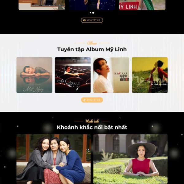 Theme WordPress giới thiệu ca sĩ