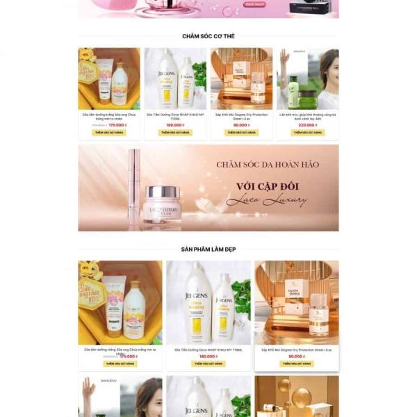 Theme WordPress mỹ phẩm 03