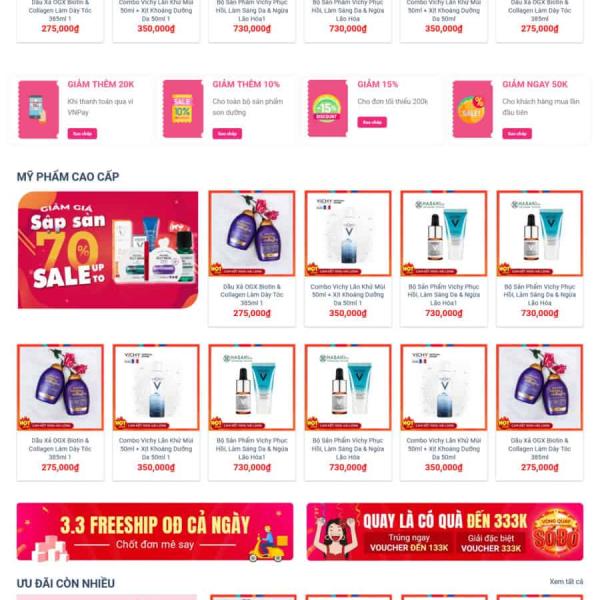 Theme WordPress mỹ phẩm 19