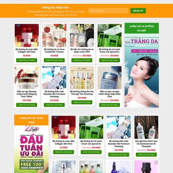 Theme WordPress shop mỹ phẩm 3