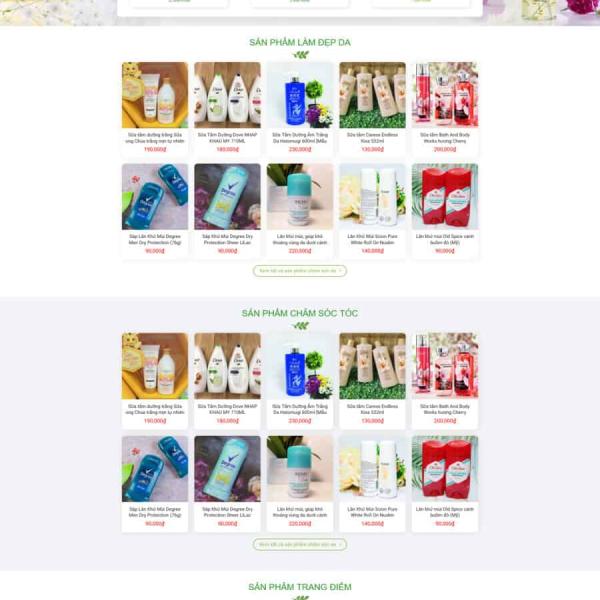 Theme WordPress shop mỹ phẩm 6