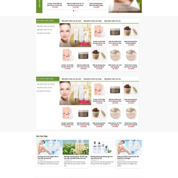 Theme WordPress mỹ phẩm 7