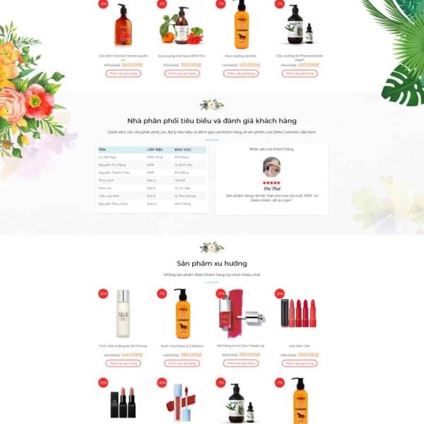 Theme WordPress mỹ phẩm 9