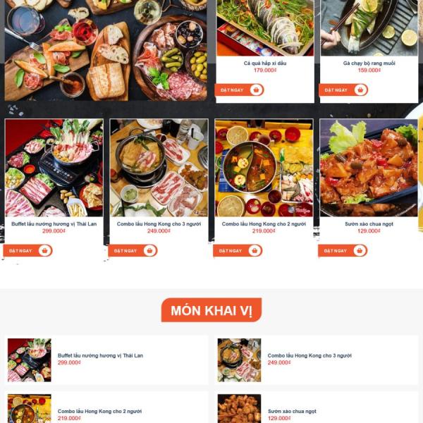 Theme WordPress nhà hàng 6