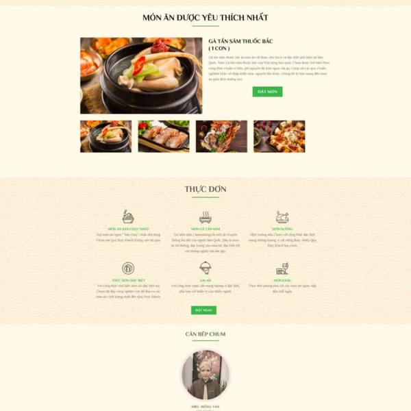 Theme WordPress nhà hàng đẹp