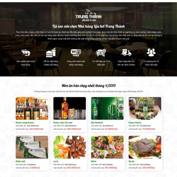 Theme WordPress nhà hàng đẹp 2