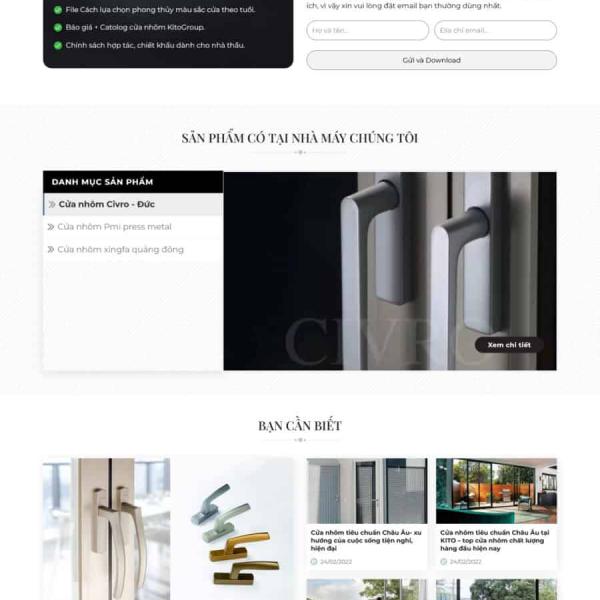 Theme WordPress nhôm kính 4