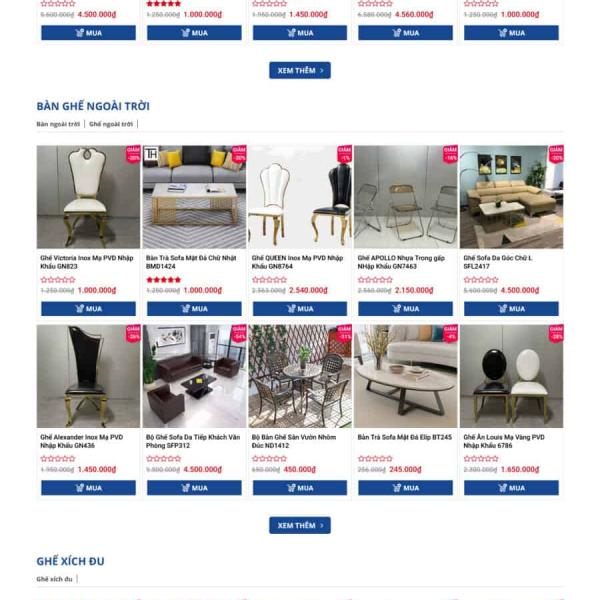 Theme WordPress nội thất bàn ghế văn phòng