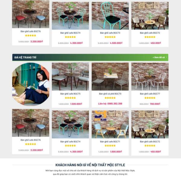 Theme WordPress nội thất bàn ghế