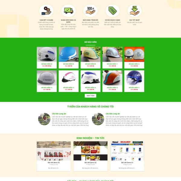 Theme WordPress bán nón bảo hiểm