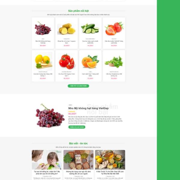 Theme WordPress bán nông sản 2