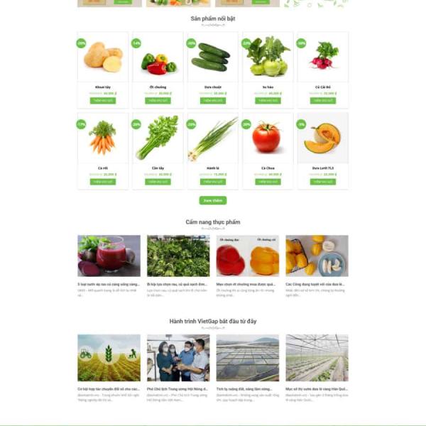Theme WordPress nông sản 3