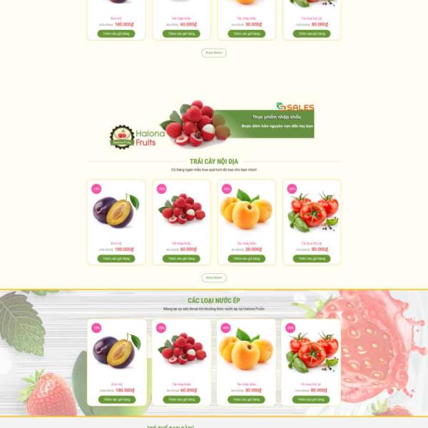 Theme WordPress bán nông sản