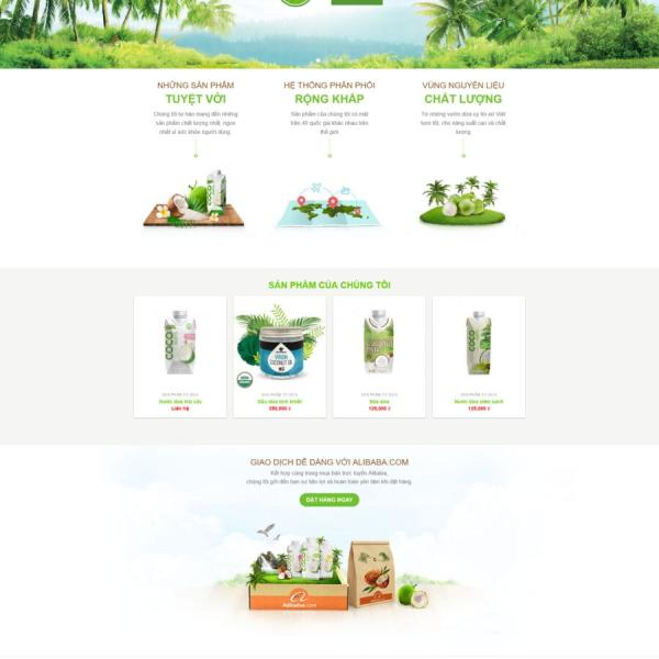 Theme WordPress nước dừa