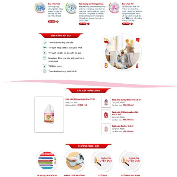 Theme WordPress shop bán nước giặt 2
