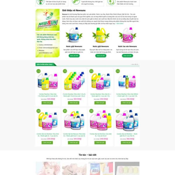 Theme WordPress shop bán nước giặt
