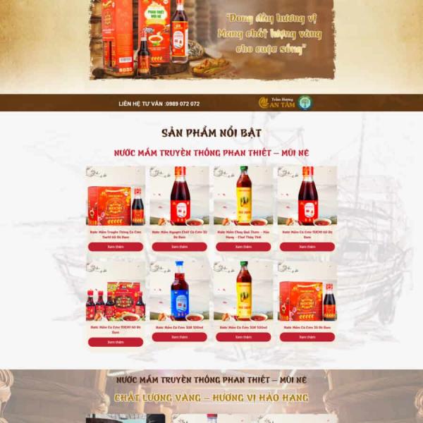 Theme WordPress bán nước mắm, thực phẩm
