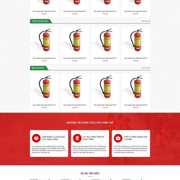 Theme WordPress bán thiết bị phòng cháy chữa cháy