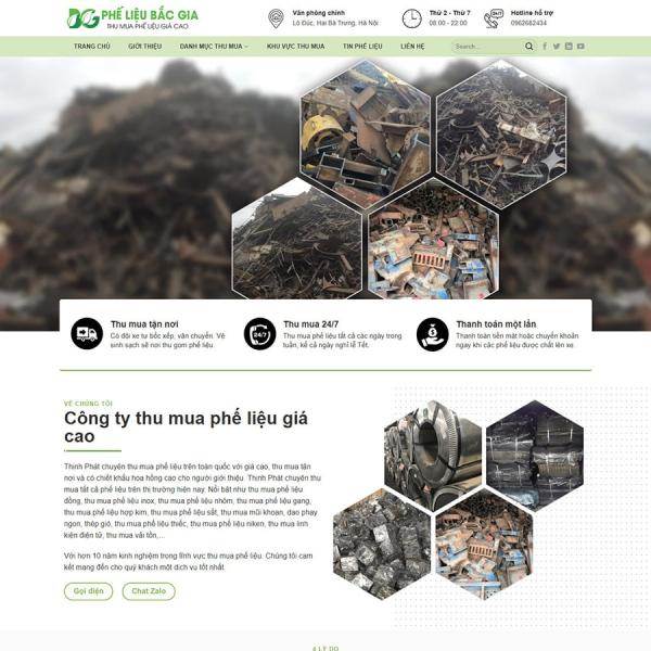 Theme WordPress mua bán phế liệu