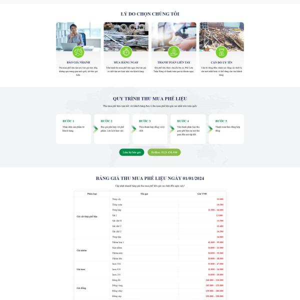 Theme WordPress thu mua phế liệu 2