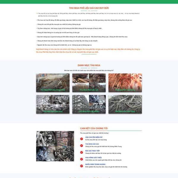 Theme WordPress công ty phế liệu