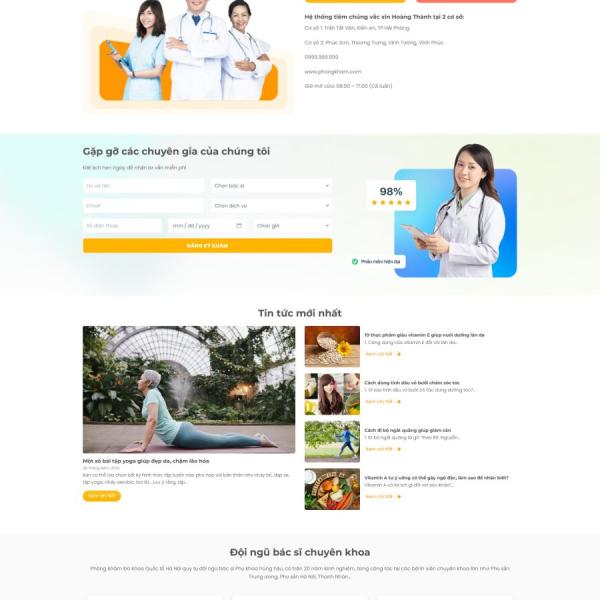Theme WordPress phòng khám, tiêm chủng 7