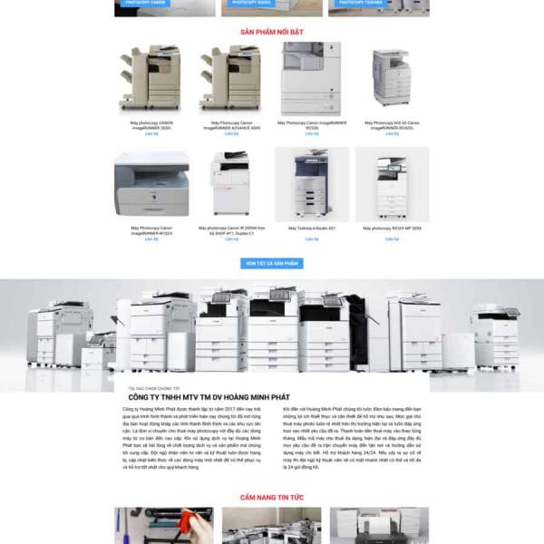 Theme WordPress công ty photocopy