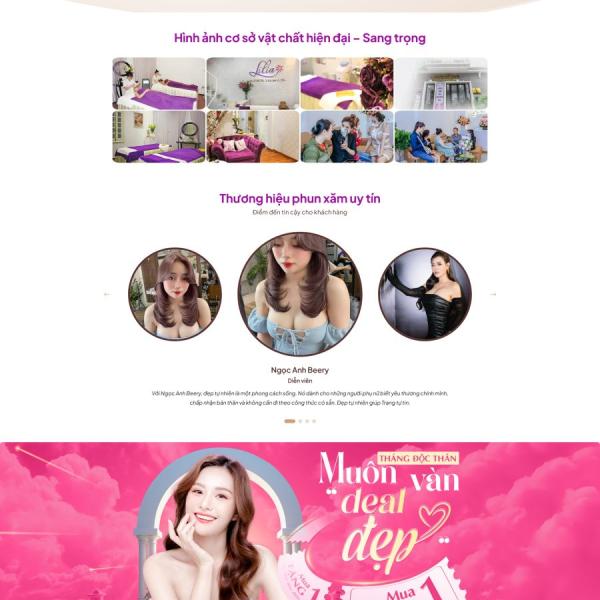 Theme WordPress spa phun xăm thẩm mỹ