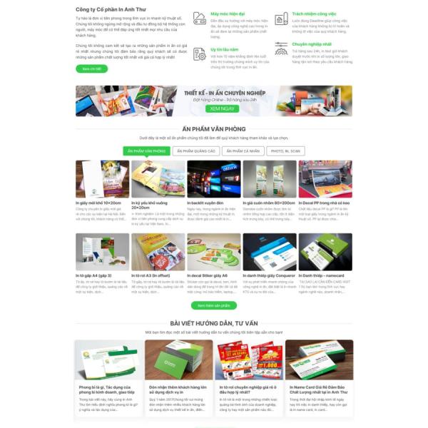 Theme WordPress tiệm in ấn