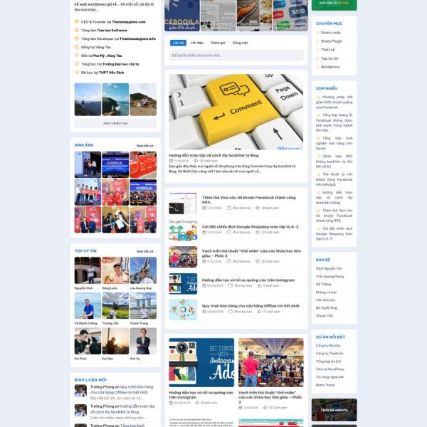 Theme WordPress blog cá nhân chuẩn đẹp