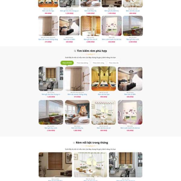 Theme WordPress shop bán mành rèm đẹp