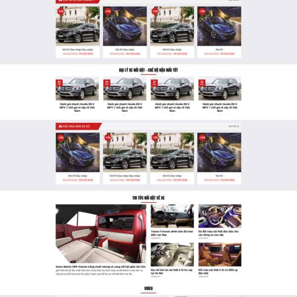 Theme WordPress review các hãng ô tô