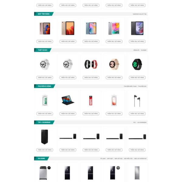 Theme WordPress bán điện thoại samsung shop