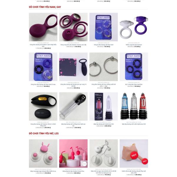 Theme WordPress shop sinh lý đồ chơi tình dục 18