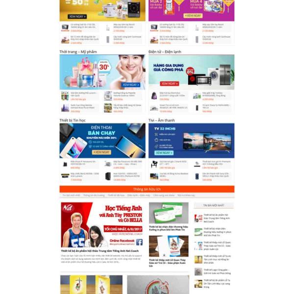 Theme WordPress shop bán hàng tổng hợp
