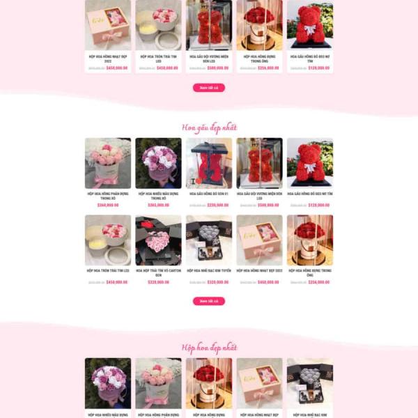 Theme WordPress shop hoa tươi 03