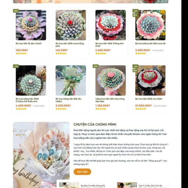 Theme WordPress shop hoa tươi 4