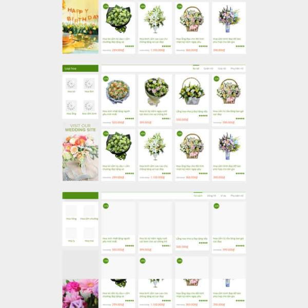 Theme WordPress shop hoa tươi 01