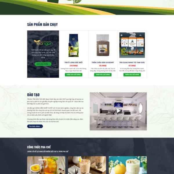 Theme WordPress shop nguyên liệu trà sữa 2