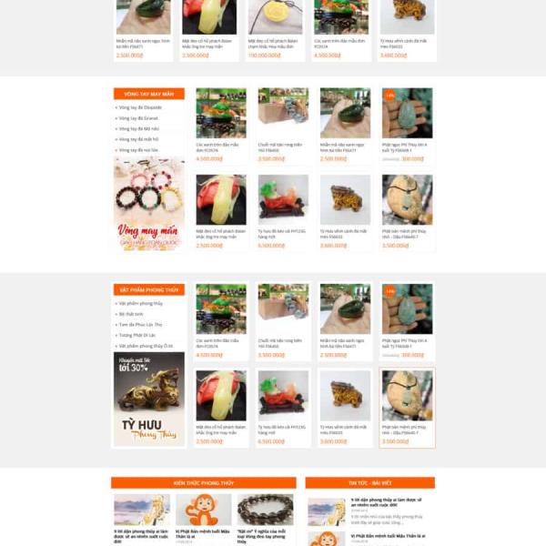 Theme WordPress shop phong thủy