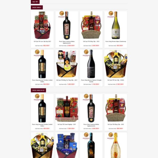 Theme WordPress shop bán rượu 1
