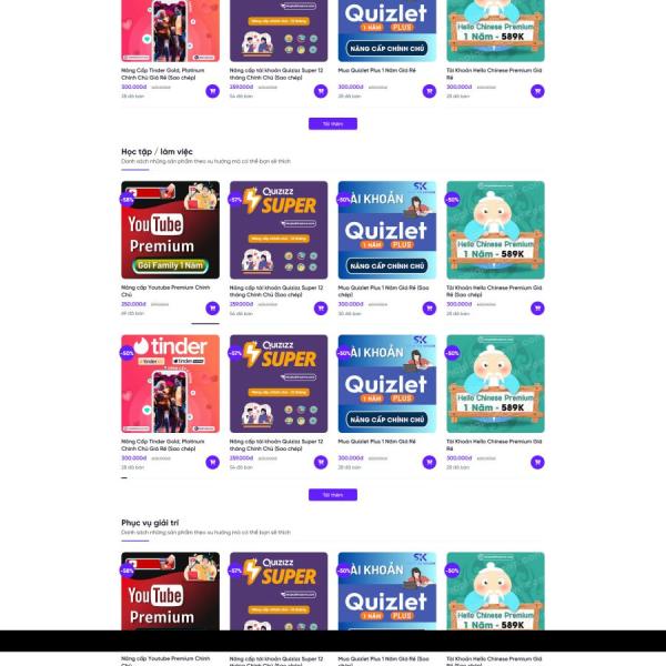 Theme WordPress shop bán tài khoản MMO