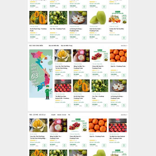 Theme WordPress shop bán trái cây, nông sản
